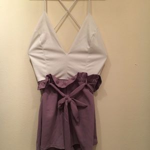 Open Back paper bag Romper